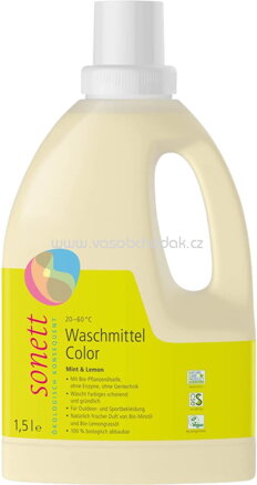 Sonett Waschmittel Color Mint und Lemon, 1500 - 10 000 ml
