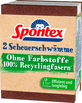 Spontex Scheuerschwamm ohne Farbstoffe, 2 St