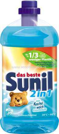 Sunil Universal Gel 2v1 mit Kuschelweich Frischeduft, 20 Wl