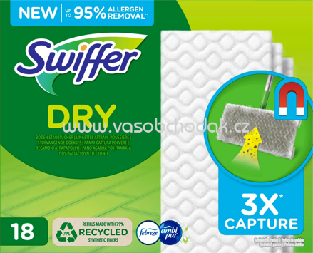 Swiffer Trockene Bodentücher mit Febrezeduft, 18 St