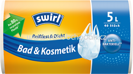 Swirl Bad & Kosmetik Tragegriff Müllbeutel, 5l, 40 St