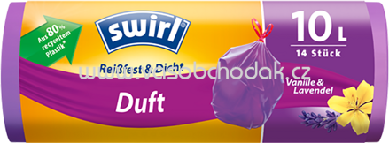 Swirl Duft Müllbeutel Vanille-Lavendel, 10l, 14 St