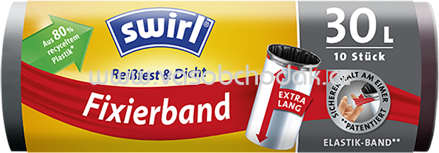 Swirl Fixierband Müllbeutel, 30l, 10 St