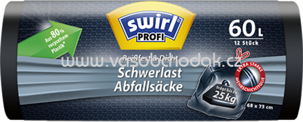 Swirl PROFI Schwerlast Abfallsäcke, 60l, 12 St