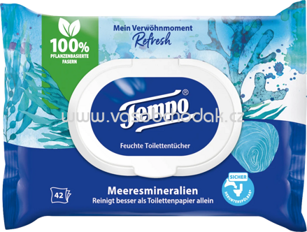 Tempo Feuchtes Toilettenpapier Mein Verwöhnmoment Sea Minerals, 42 St