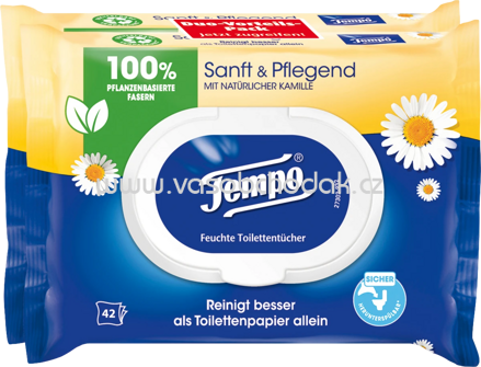 Tempo Feuchtes Toilettenpapier sanft & pflegend Kamille, 2x42 St, 84 St