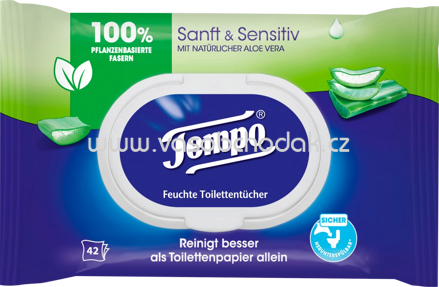 Tempo Feuchtes Toilettenpapier sanft & sensitiv, 42 St