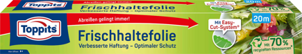 Toppits Frischhalte Folie mit Easy Cut System, 20 m