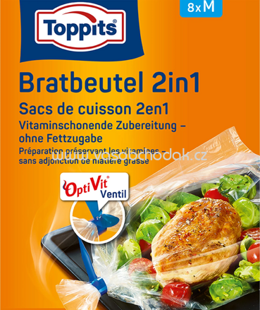 Toppits Aroma Bratbeutel 2in1, Große M, 8 St