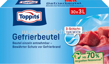 Toppits Gefrierbeutel, 3l, 30 St