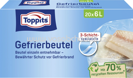 Toppits Gefrierbeutel, 6l, 20 St