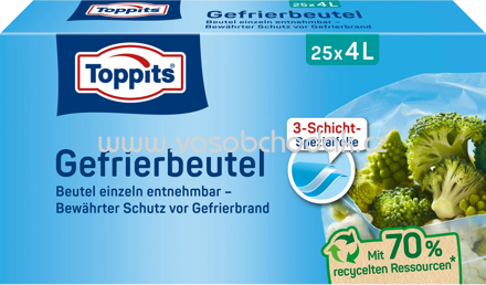 Toppits Gefrierbeutel, 4l, 25 St