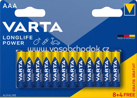 Varta Alkaline Batterien Longlife Power AAA, 12 St