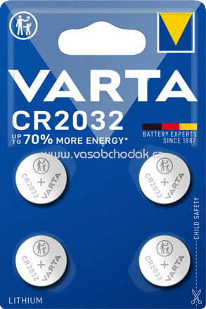 Varta Knopfzellen CR2032, 4 St