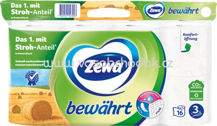 Zewa Toilettenpapier bewährt, 3-lagig, 150 Blatt, 8 - 24 Rollen