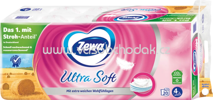 Zewa Toilettenpapier Ultra Soft, 4-lagig, 150 Blatt, 8 - 20 Rollen