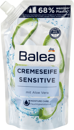 Balea Flüssigseife sensitive mit Aloe Vera, Nachfüllpack, 500 ml