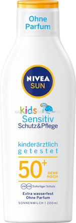 NIVEA SUN Kids Schutz & Sensitiv Lotion LSF 50+, 200 ml