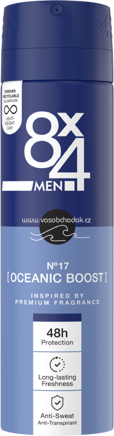 8x4 Men Deospray Oceanic Boost, 150 ml
