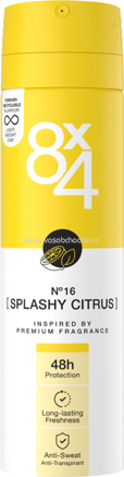 8x4 Deospray Splashy Citrus, 150 ml