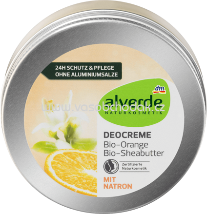 Alverde NATURKOSMETIK Deo Creme Bio-Orange Bio-Sheabutter, 50 ml