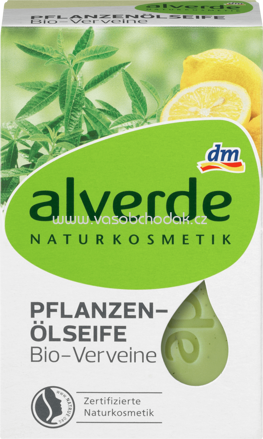 Alverde NATURKOSMETIK Pflanzenölseife Bio-Verveine, 100g