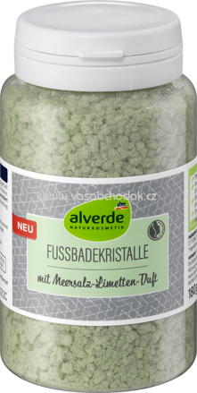 Alverde NATURKOSMETIK Fuß-Bad, Kristalle mit Meersalz-Limetten-Duft, 180g