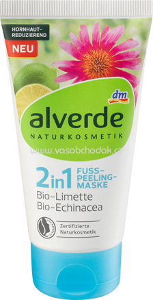 Alverde NATURKOSMETIK Fuß-Peeling & -Maske hornhautreduzierend 2in1, 75 ml