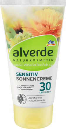 Alverde NATURKOSMETIK Sonnencreme sensitiv LSF 30, 75 ml