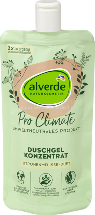 Alverde NATURKOSMETIK Pro Climate Duschgel Konzentrat Zitronenmelisse-Duft, 100 ml