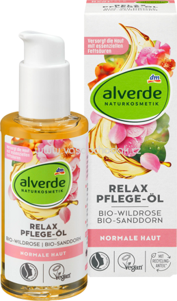 Alverde NATURKOSMETIK Relax Pflege-Öl Bio-Wildrose, Bio-Sanddorn, 100 ml