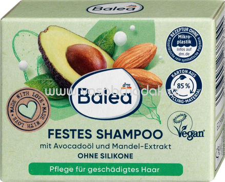 Balea Festes Shampoo Avocado Mandelmilch, 60g