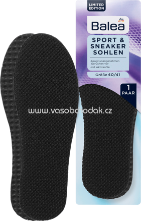 Balea Sport- & Sneakersohlen schwarz Größe 40/41, 1 Paar
