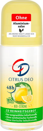 CD Deo Roll On Citrus Bio-Zitrone, 50 ml