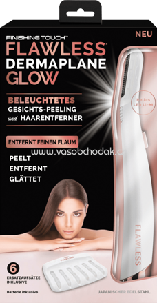 Flawless Dermaplane Glow Peeling-Gerät und Gesichtshaarentferner, 1 St