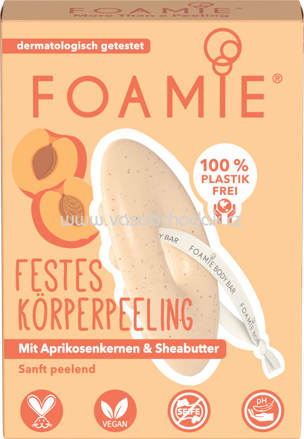 Foamie Festes Körperpeeling Aprikosenkernen & Sheabutter, 80g