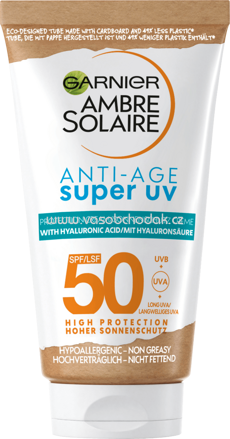 Garnier Ambre Solaire Sonnencreme Gesicht, Anti-Age super UV, LSF 50, 50 ml