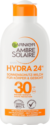 Garnier Ambre Solaire Sonnenmilch Hydra 24h LSF 30, 200 ml