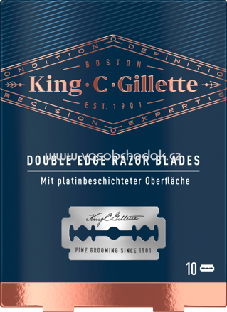 King C. Gillette Rasierklingen für Rasierhobel, 10 St
