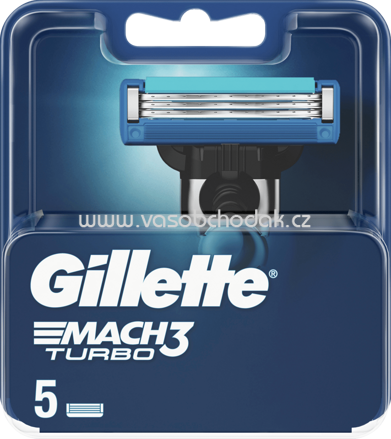 Gillette Rasierklingen Mach 3 Turbo, 5 St