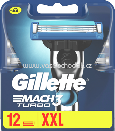 Gillette Rasierklingen Mach 3 Turbo, 12 St