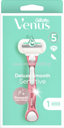 Gillette Venus Rasierer Deluxe Smooth Sensitive Rosegold, 1 St