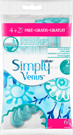 Gillette Venus Einwegrasierer Simply Venus, 4+2 St, 6 St