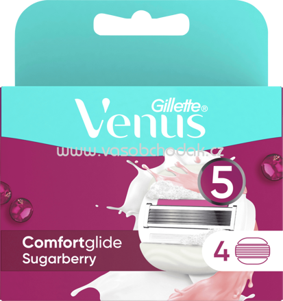 Gillette Venus Rasierklingen Comfort Glide Sugarberry, 4 St