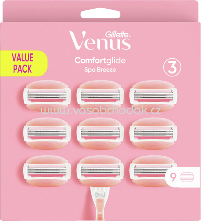 Gillette Venus Rasierklingen Comfort Glide Spa Breeze, 9 St