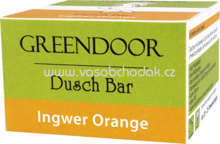 Greendoor Feste Dusche Ingwer Orange, 75g