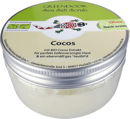 Greendoor Sea Salt Scrub Cocos, 280g