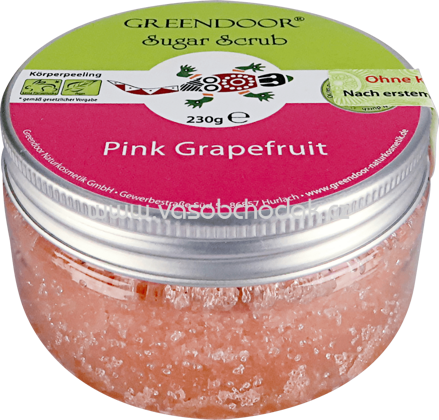 Greendoor Sugar Scrub Pink Grapefruit, 230g