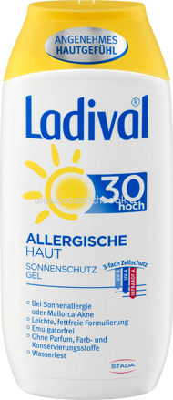 Ladival Sonnenmilch Gel, allergische Haut, LSF 30, 200 ml