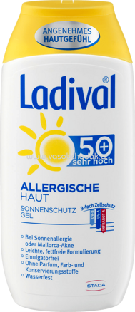 Ladival Sonnenmilch Gel, allergische Haut, LSF 50+, 200 ml
